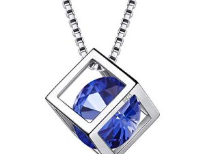Birthstone Necklace/Earring 925 Sterling Silver Women Cross/3D Cube/Cresent Moon Birth Stone Jewelry Mens Birthday Gift Anniversary Present