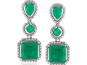 Ross-Simons Pair of Gemstone Drop Earrings in Sterling Silver