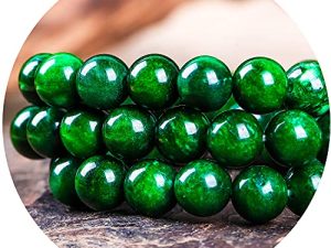AIYINGZHU Natural Semi Precious Beads 100pcs 8mm Round Gemstones Beads for Necklaces Green Agate