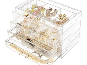 Weiai Acrylic Jewelry Box 4 Drawers