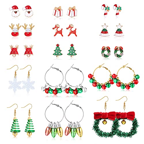 Sailimue 15 Pairs Christmas Earrings for Women Xmas Drop Earrings Set Holiday Jewelry Earrings Christmas Tree Snowflake Santa Claus Earrings Merry Christmas Earrings Gift for Xmas Party Decorations Supplies Sailimue 15 Pairs Christmas Earrings for Women Xmas Drop Earrings Set Holiday Jewelry Earrings Christmas Tree Snowflake Santa Claus Earrings Merry Christmas Earrings Gift for Xmas Party Decorations Supplies