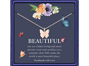Initial Butterfly Necklace for Girls