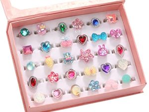 PinkSheep Little Girl Jewel Rings in Box