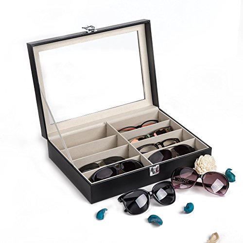 CO-Z Leather Multi Sunglasses Organizer for Women Men CO-Z Leather Multi Sunglasses Organizer for Women Men