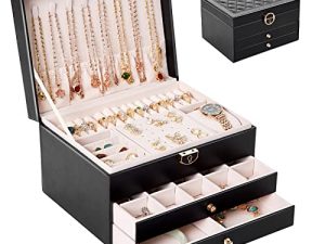 Zumier Vintage Jewelry Organizer Box for Christmas Birthday Valentine Gift