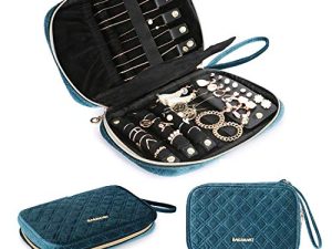 BAGSMART Velvet Jewelry Organizer Bag Travel Jewelry Storage Roll for Necklace