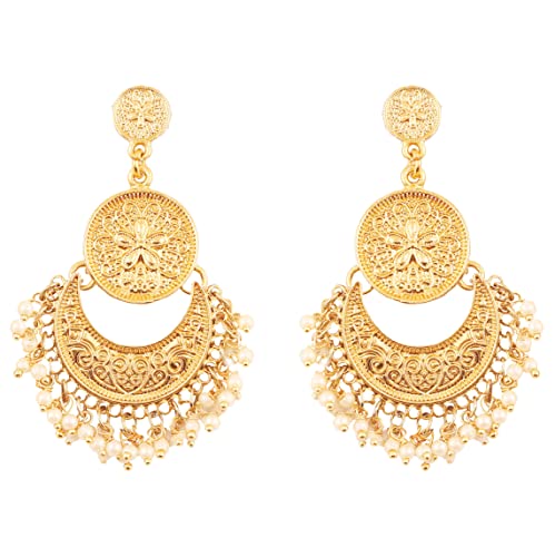 Touchstone Indian Bollywood Gypsy Tribal Boho Crescent Designer Jewelry Chandelier Earrings In Gold Silver Antique Tone For Women. Touchstone Indian Bollywood Gypsy Tribal Boho Crescent Designer Jewelry Chandelier Earrings In Gold Silver Antique Tone For Women.