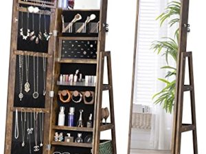 Nicetree 360° Swivel Jewelry Cabinet with Lights