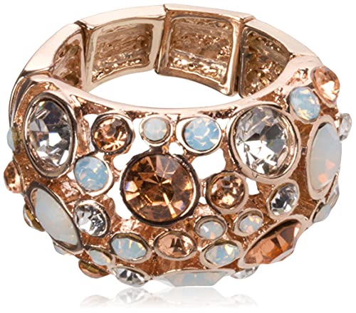 GUESS "Basic" Rose Gold Domed Multi-Stone Adjustable Ring GUESS "Basic" Rose Gold Domed Multi-Stone Adjustable Ring