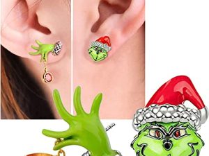 Green Pendant Earrings Cute Earrings Green Jewelry Gifts for Lovers and Children