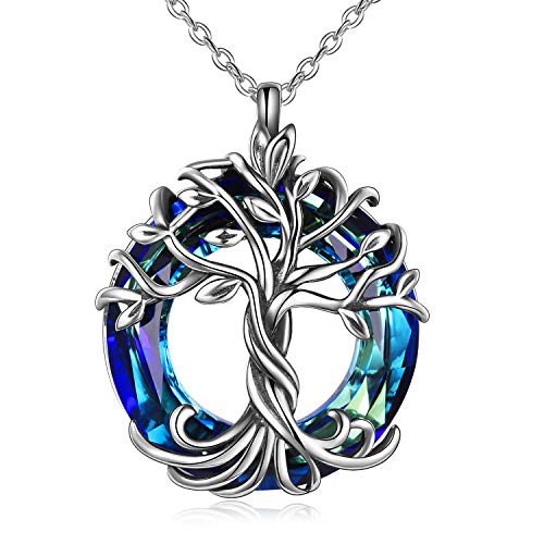 TOUPOP Christmas Gifts for Women 925 Sterling Silver Tree of Life Necklaces Celtic Family Tree Necklace with Circle Crystal Birthday Anniversary Jewelry Gifts for Women Girls Daughter Her TOUPOP Christmas Gifts for Women 925 Sterling Silver Tree of Life Necklaces Celtic Family Tree Necklace with Circle Crystal Birthday Anniversary Jewelry Gifts for Women Girls Daughter Her