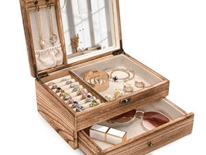 Emfogo Jewelry Box for Girls Women
