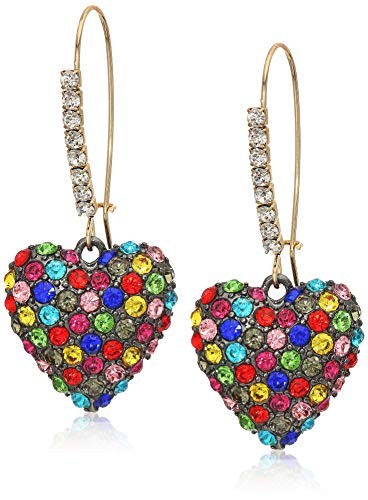 Betsey Johnson Stone Heart Dangle Earrings Betsey Johnson Stone Heart Dangle Earrings