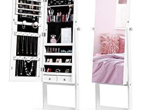 Nicetree Jewelry Cabinet with Full-Length Mirror