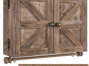 Rustic Wall Mounted Jewelry Organizer with Wooden Barndoor Decor. Jewelry holder for Necklaces