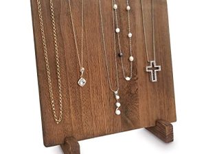 Mooca Wooden Plank Necklace Jewelry Display Stand for 8 Necklaces