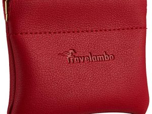 Travelambo Leather Squeeze Coin Purse Pouch Change Holder For Men & Women
