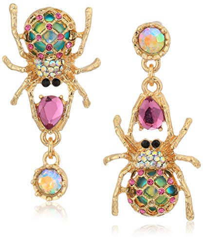 Betsey Johnson Spider Non-Matching Drop Earrings Betsey Johnson Spider Non-Matching Drop Earrings