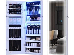 Ylued Mirror Jewelry Cabinet with LED Light