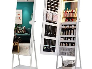 HNEBC Jewelry Cabinet Armoire with Lights