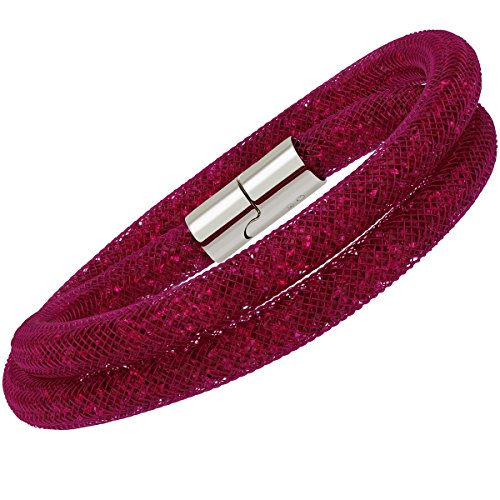 Swarovski Stardust Fuchsia Double Wrap Bracelet 5089833 Swarovski Stardust Fuchsia Double Wrap Bracelet 5089833