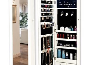 KEDLAN 6 LEDs Mirror Jewelry Cabinet