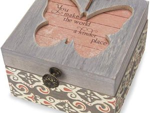 Pavilion Gift Company 41102 Simple Spirits-Patterned Butterfly Someone Special Jewelry Box