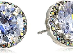 Betsey Johnson Crystal Stud Medium Earrings