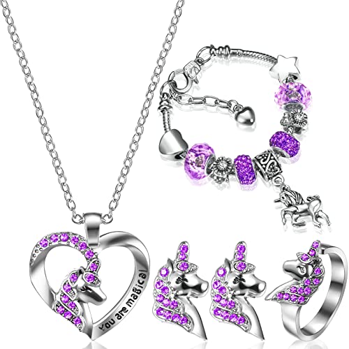 Unicorn Jewelry Set for Girls Includes Unicorn Necklace Unicorn Jewelry Set for Girls Includes Unicorn Necklace