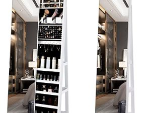 LVSOMT 360° Rotating Jewelry Cabinet