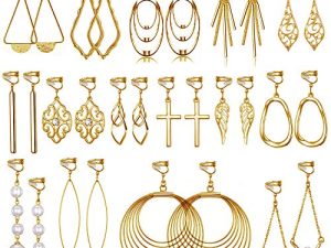 15 Pairs Multi-style Clip-on Earrings for Women and Girls