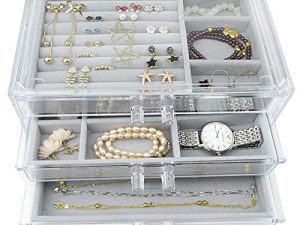 Acrylic Jewelry Box 3 Drawers