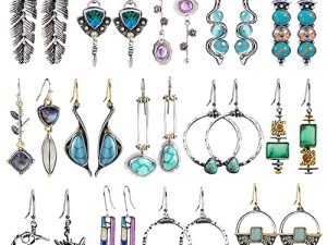 12/14 Pairs Drop Dangle Earrings for Women Boho Jewelry Waterdrop Earrings Set for Girls