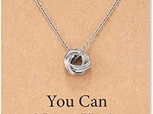 Jeka Best Friend Eternity Knot Necklace Jewelry Gifts for Women Girls