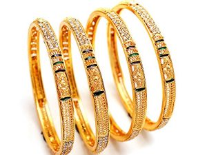 Bangles Indian Handmade Meena Work Gold Plated Ad size 2.8 inch normal size Traditional Jewelry 6364