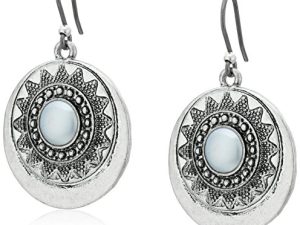 Lucky Brand Pearl Circle Drop Earrings