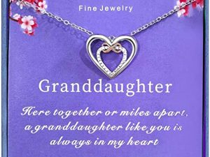 Granddaughter Gifts from Grandma Silver Infinity Heart Necklace from Grandmother Gifts for Girls