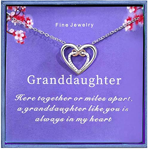 Granddaughter Gifts from Grandma Silver Infinity Heart Necklace from Grandmother Gifts for Girls Granddaughter Gifts from Grandma Silver Infinity Heart Necklace from Grandmother Gifts for Girls