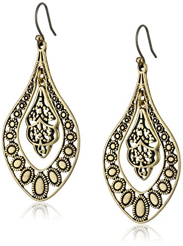 Lucky Brand Gold Filigree Oblong Earrings Lucky Brand Gold Filigree Oblong Earrings