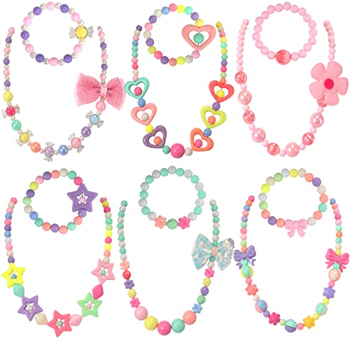 PinkSheep Beaded Necklace and Beads Bracelet for Kids PinkSheep Beaded Necklace and Beads Bracelet for Kids