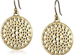 Lucky Brand Two Tone Open Work Drop Earrings