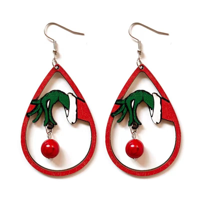 2 Pairs Christmas Thanksgiving Fall Set Earrings for Women Girls Cartoon Christmas Wooden Painted Teardrop Dangle Earrings Christmas Holiday Jewelry (Drop -A) 2 Pairs Christmas Thanksgiving Fall Set Earrings for Women Girls Cartoon Christmas Wooden Painted Teardrop Dangle Earrings Christmas Holiday Jewelry (Drop -A)