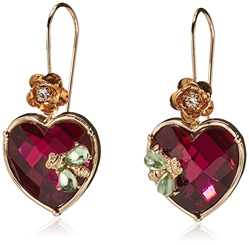 Betsey Johnson Stone Heart Drop Earrings Betsey Johnson Stone Heart Drop Earrings