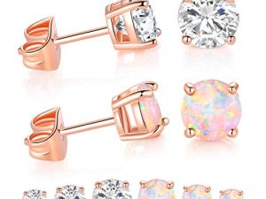 6 Pairs Stud Earrings Set
