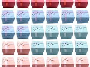 Markeny 32 Pcs Gift Box Set Ring for Ring and Earring Jewelry Anniversaries
