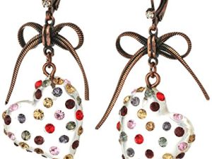 Betsey Johnson Multi Lucite Heart Drop Earrings