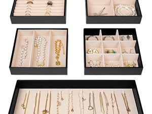 ProCase Stackable Jewelry Tray Drawer Organizer