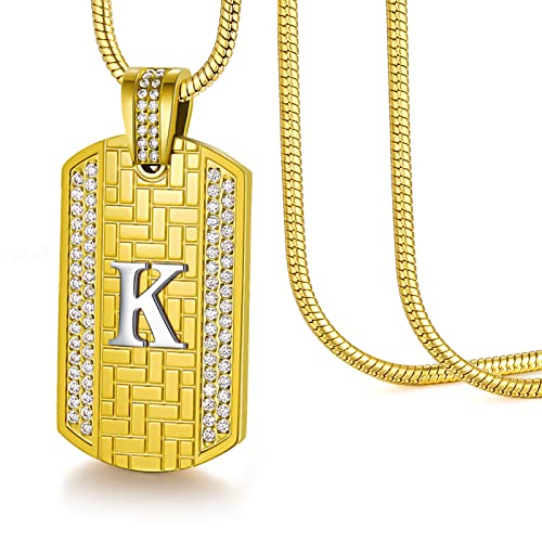 ETEVON 18K Gold Plated Initial Necklace ETEVON 18K Gold Plated Initial Necklace