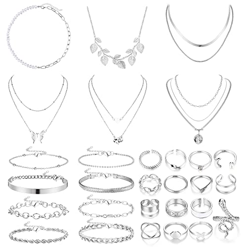 Sanfenly Gold Jewelry Sets for Women Girls Gold Layered Necklaces Chain Bracelets Knuckle Rings Gold Jewelry for Valentine Anniversary Birthday Gift Sanfenly Gold Jewelry Sets for Women Girls Gold Layered Necklaces Chain Bracelets Knuckle Rings Gold Jewelry for Valentine Anniversary Birthday Gift