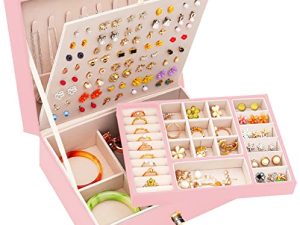 MTGOCHA Earrings Jewelry Box for Girls Women